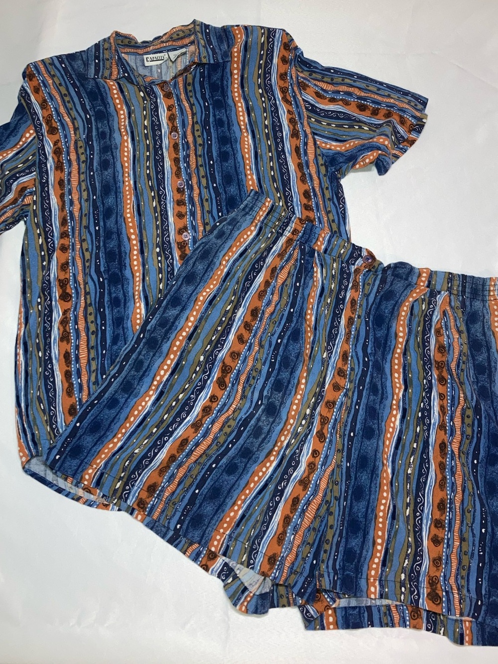 Capacity Striped Blue & Orange Matching Set